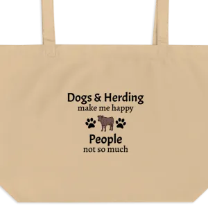Dogs and Cattle Herding Make Me Happy Tote/ Shopping Bags