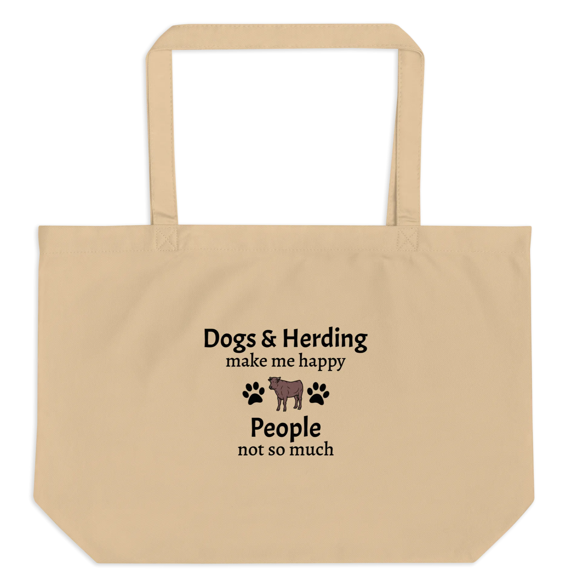 Dogs and Cattle Herding Make Me Happy Tote/ Shopping Bags