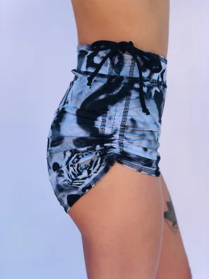 DRAWSTRING SHORTS WHITE TIGER/SNOW LEOPARD