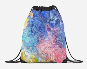Drawstring Sling Bag, Floral Dream