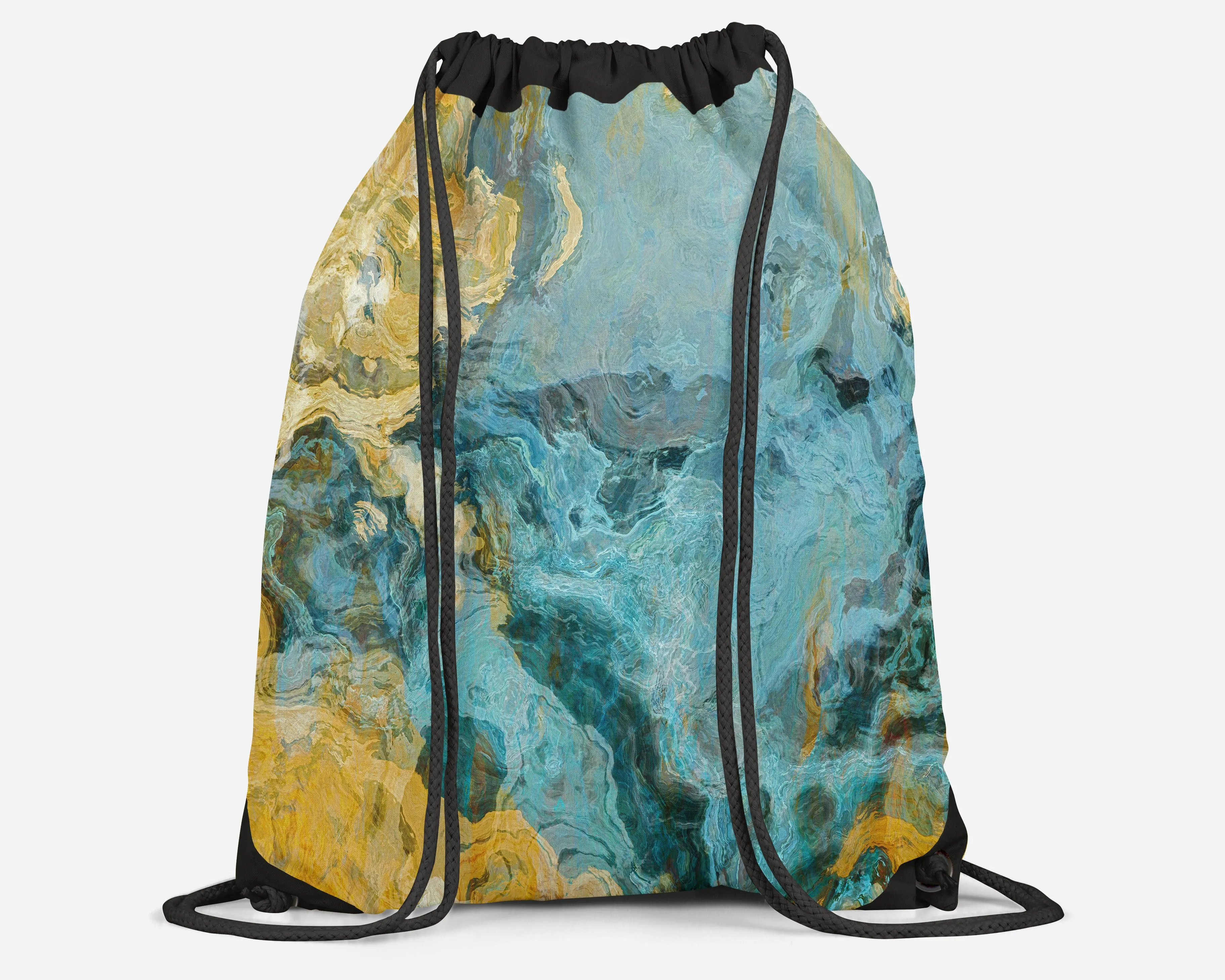 Drawstring Sling Bag, Sea and Sand