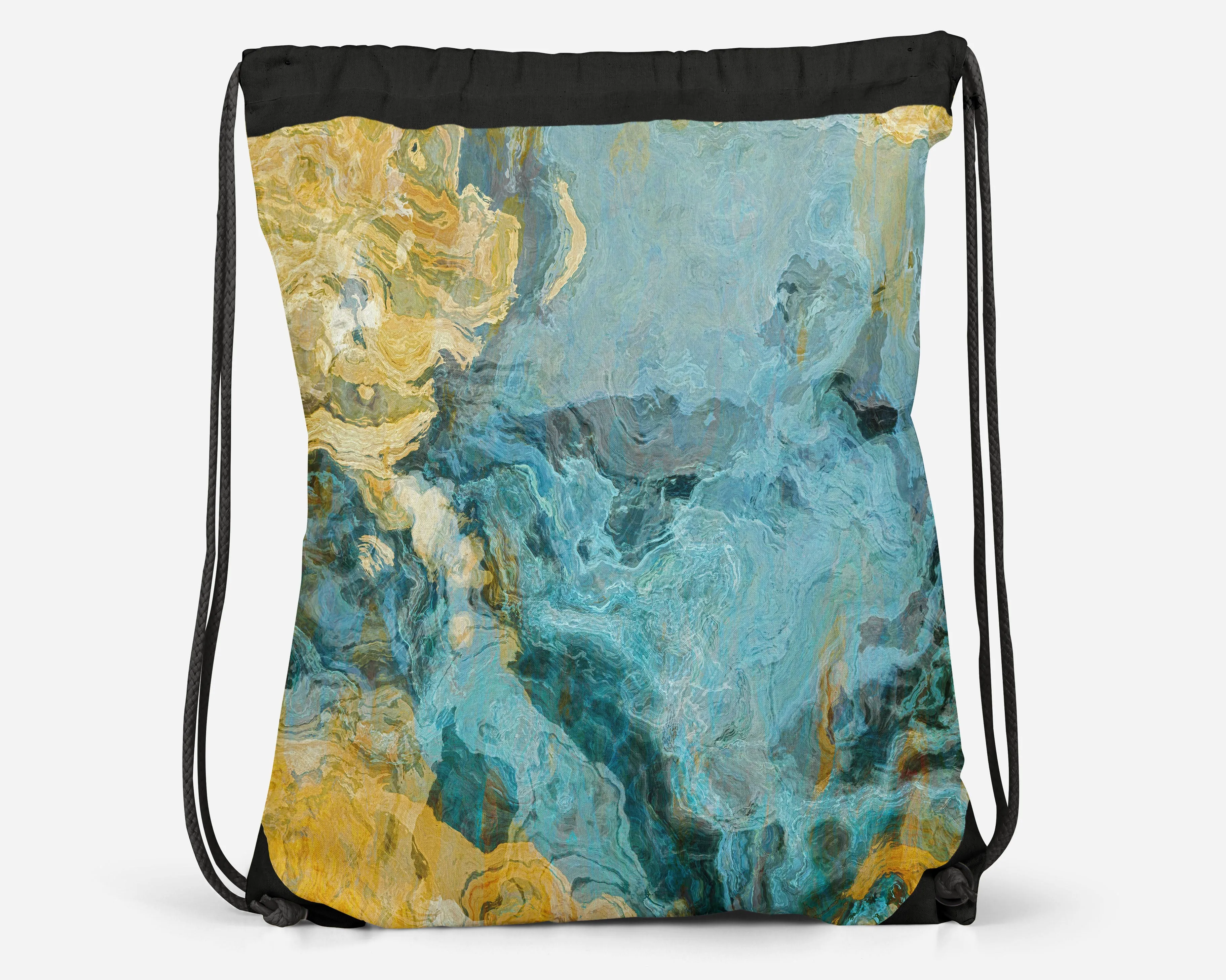 Drawstring Sling Bag, Sea and Sand