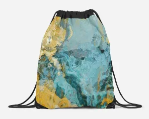 Drawstring Sling Bag, Sea and Sand