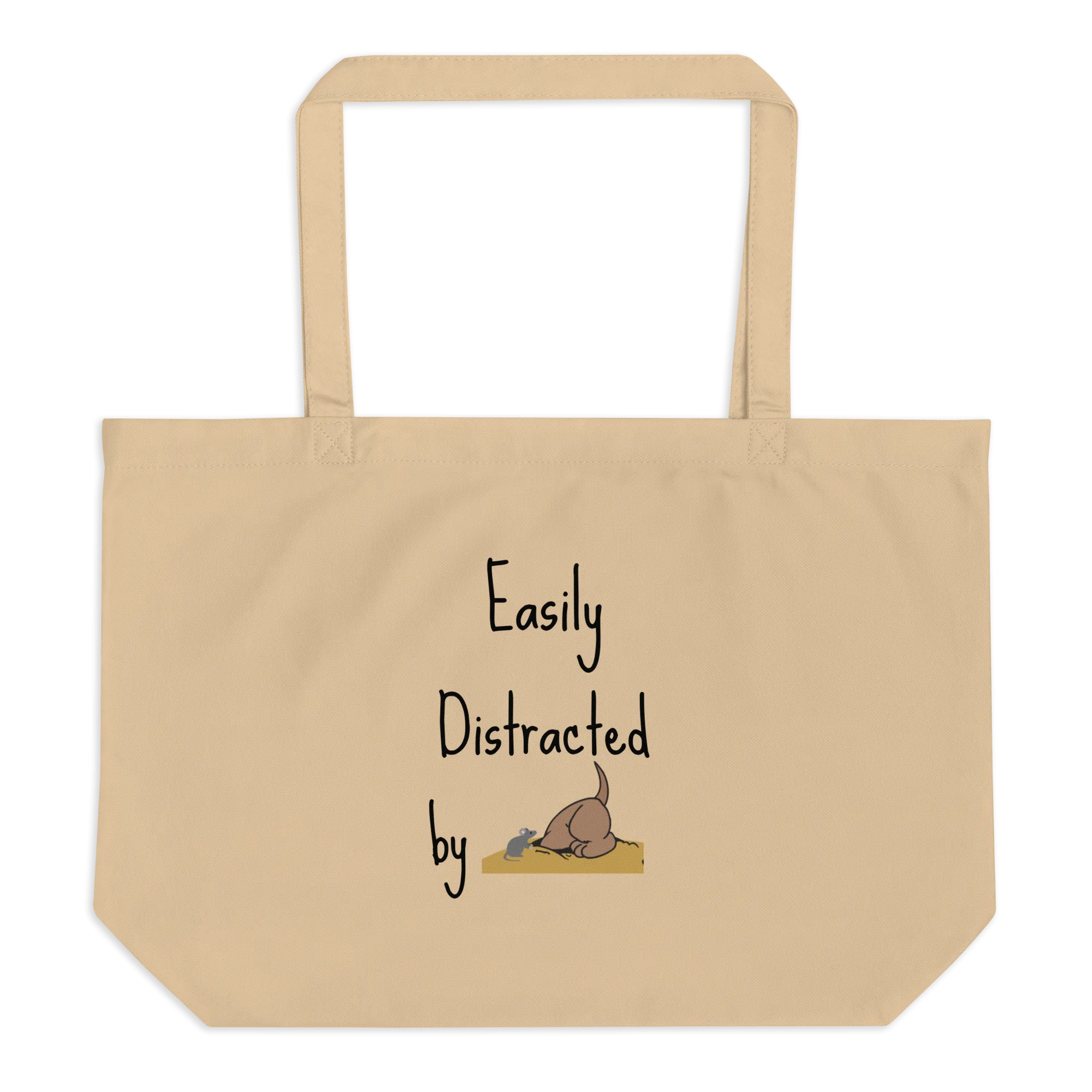 Easily Distracted by Earthdog X-Large Tote/ Shopping Bags