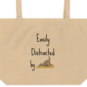 Easily Distracted by Earthdog X-Large Tote/ Shopping Bags