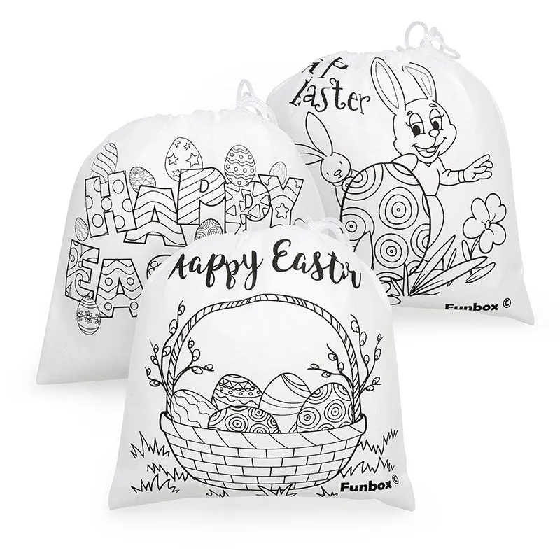 Easter Colour-In Drawstring Bag Kits - Bulk Buy