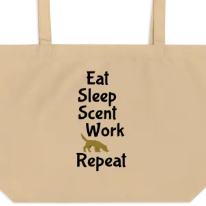 Eat Sleep Scent Work Repeat X-Large Tote/ Shopping Bags