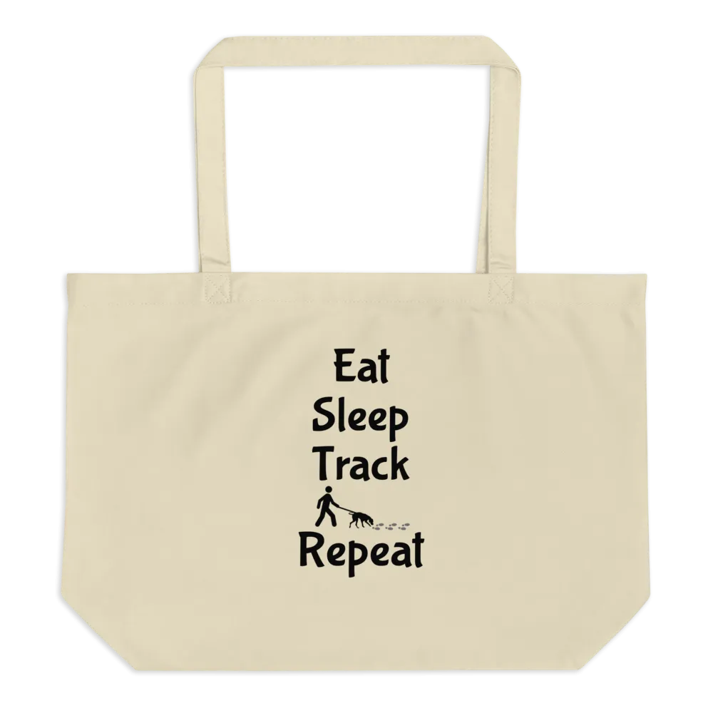 Eat Sleep Track Repeat X-Large Tote/Shopping Bag