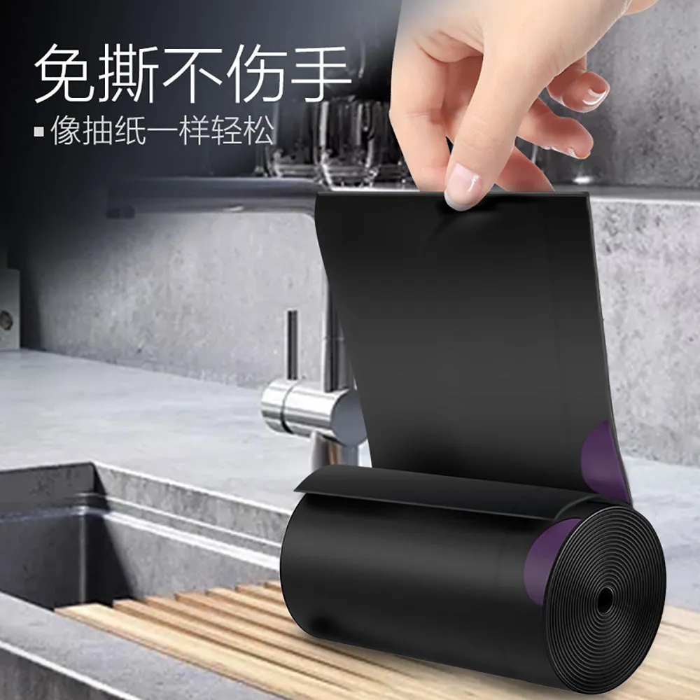 Eclean Automatic Drawstring Trash Bags Black 45x50cm 30pcs x 2 Rolls