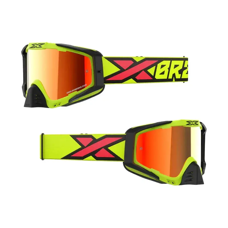 EKS-S Goggle Flo Yellow, Black, & Fire Red