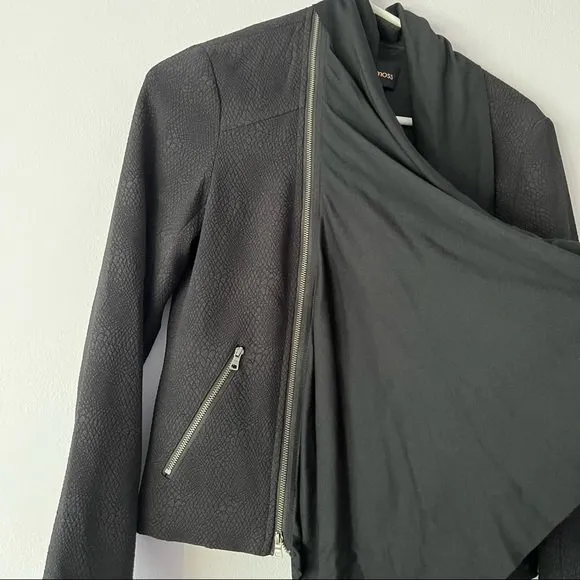 Ella Moss Black Serena Drape Front Jacket XS