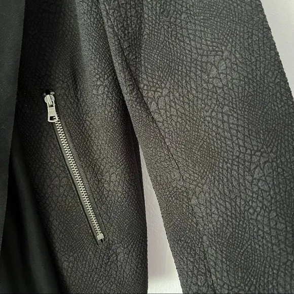 Ella Moss Black Serena Drape Front Jacket XS