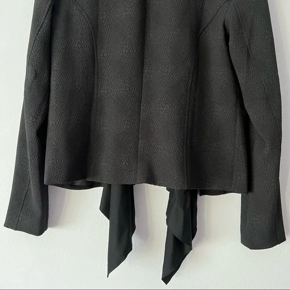 Ella Moss Black Serena Drape Front Jacket XS
