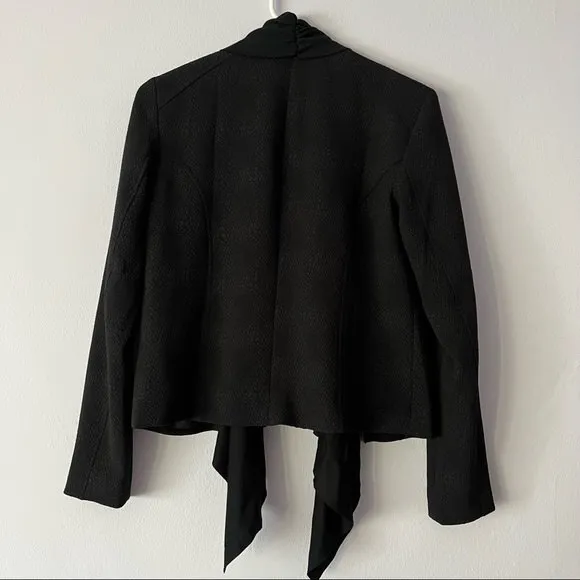 Ella Moss Black Serena Drape Front Jacket XS