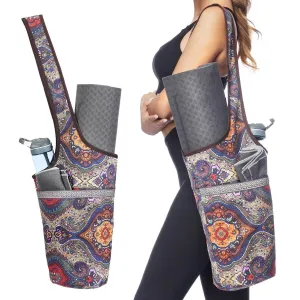 Ewedoos Yoga Mat Bag Yoga Bags with Large Size Pocket and Zipper Pocket, Fit Most Size Mats