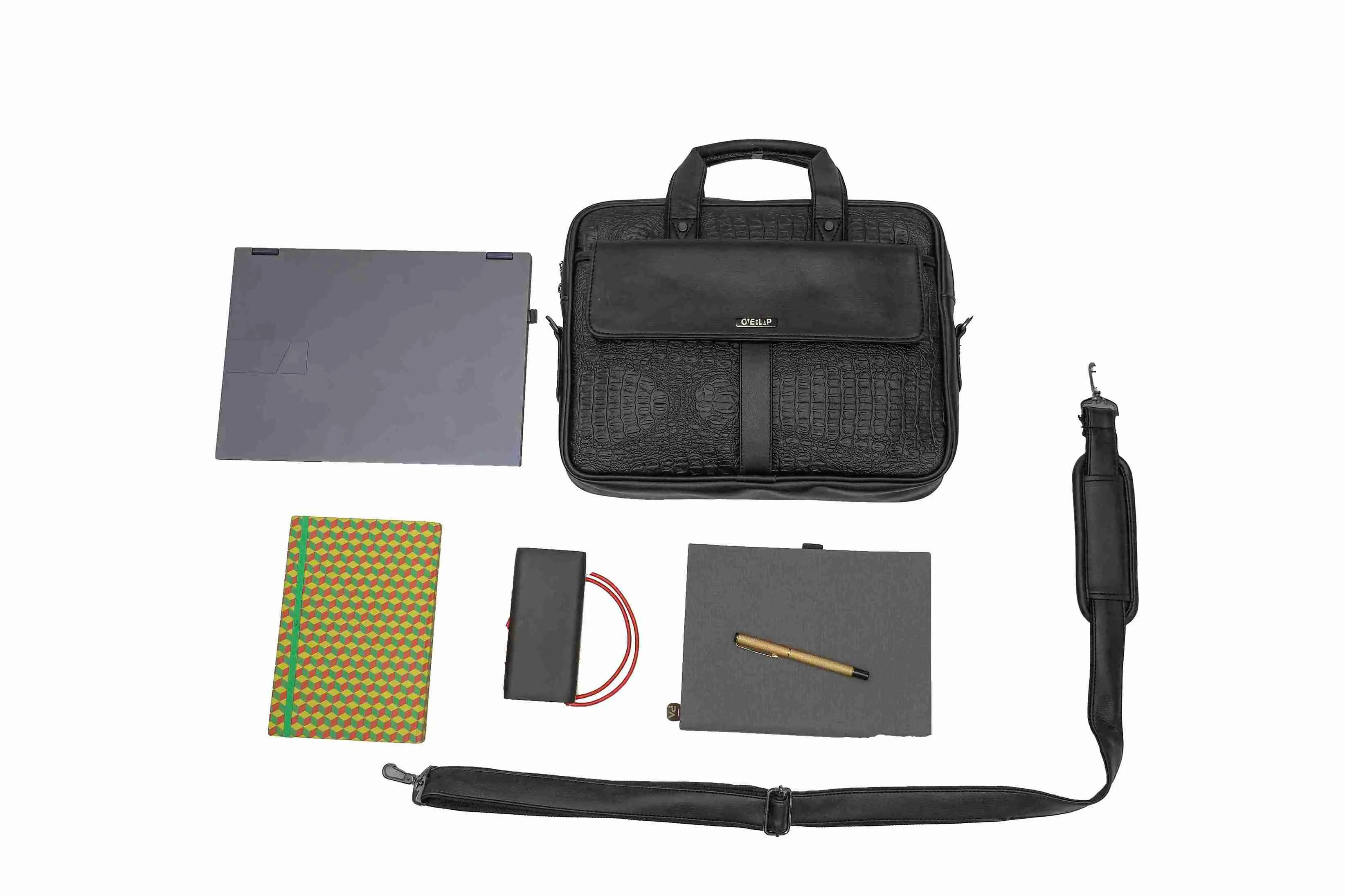 Executive Genuine Leather Laptop Bag - Classic Elegance for Business Professionals