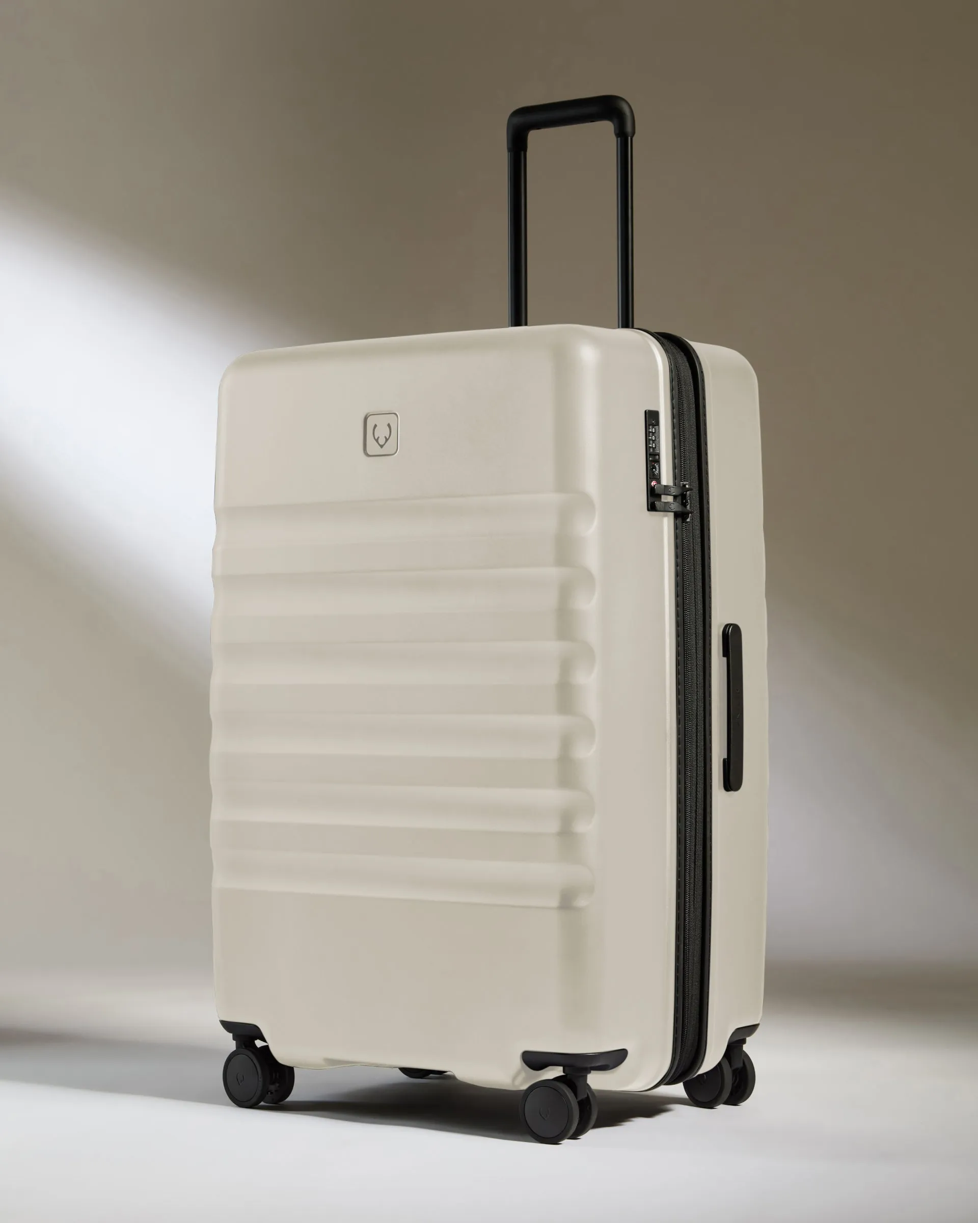 Expandable Carry-on Luggage Set in Taupe - Icon Stripe
