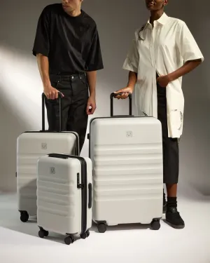 Expandable Carry-on Luggage Set in Taupe - Icon Stripe