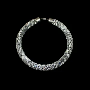 Extra Thick Swarovski Crystal Mesh Rope Necklace