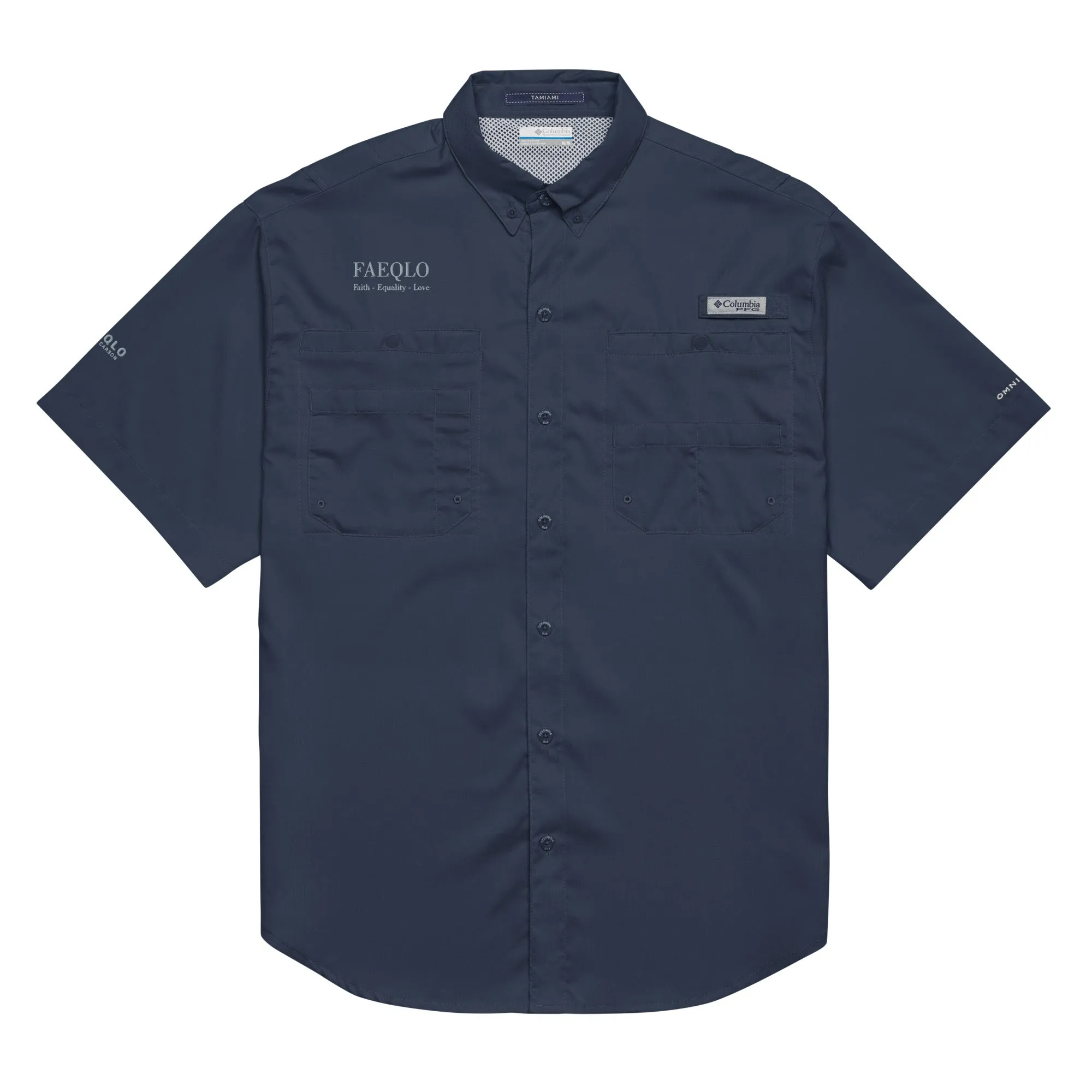 Faeqlo Men’s Columbia Short Sleeve Button Shirt