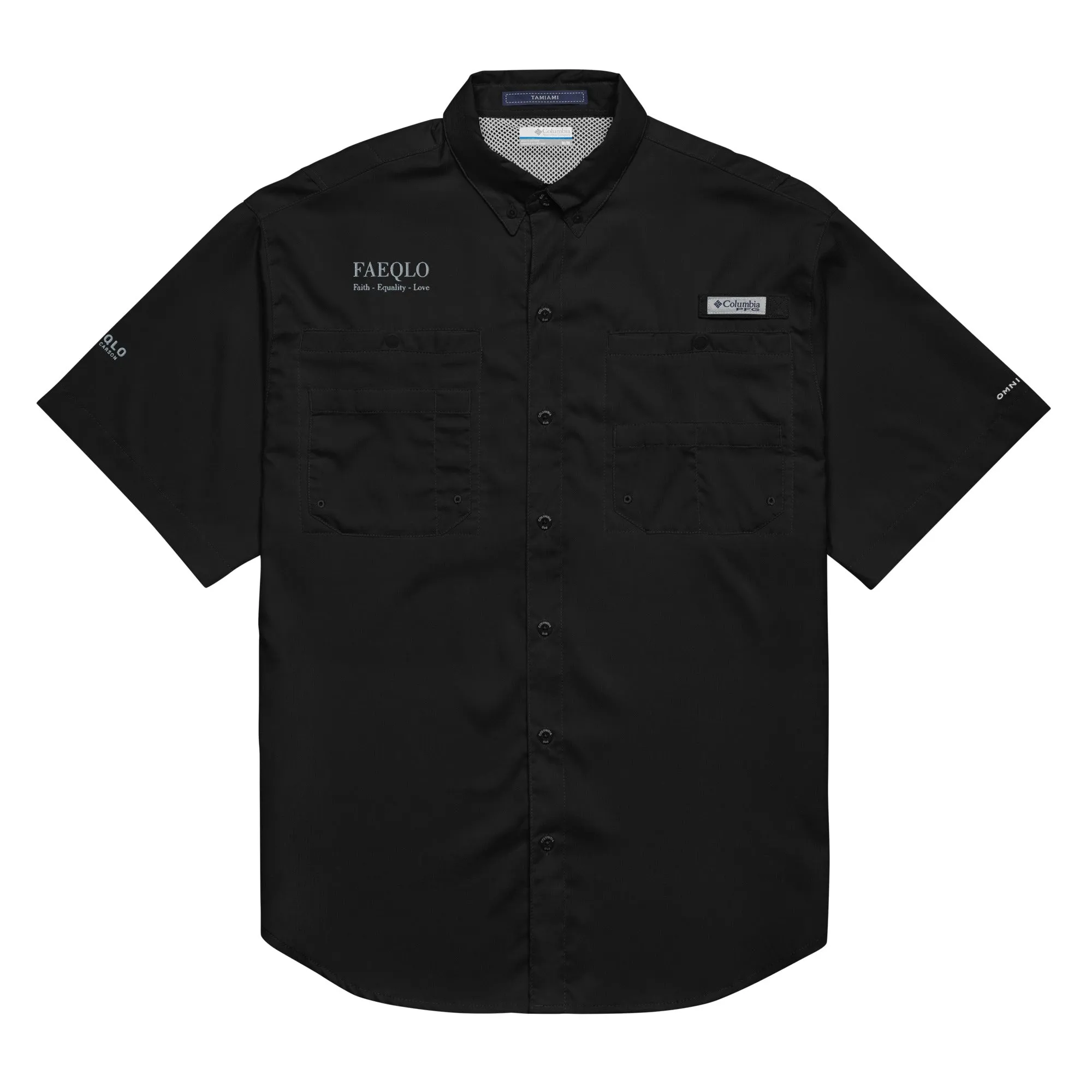 Faeqlo Men’s Columbia Short Sleeve Button Shirt