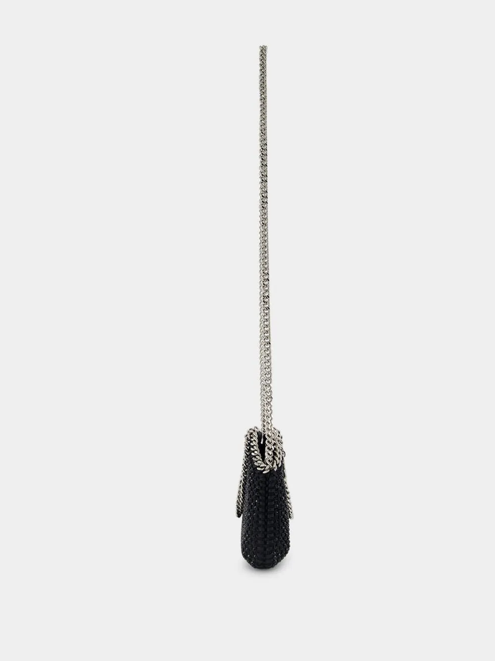 Falabella Mini Crystal-Embellished Satin And Mesh Shoulder Bag