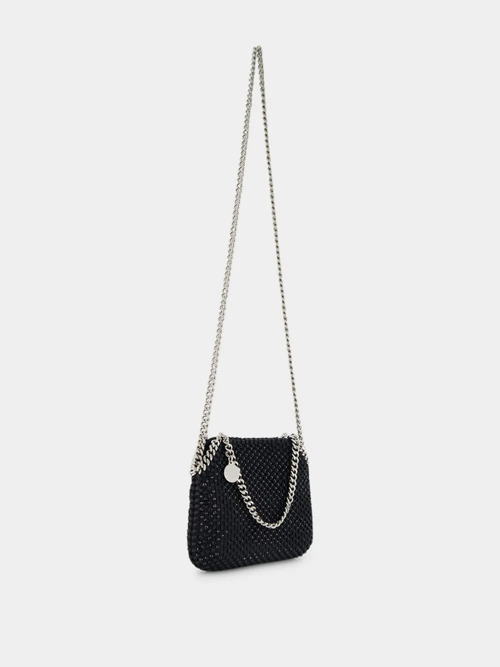 Falabella Mini Crystal-Embellished Satin And Mesh Shoulder Bag