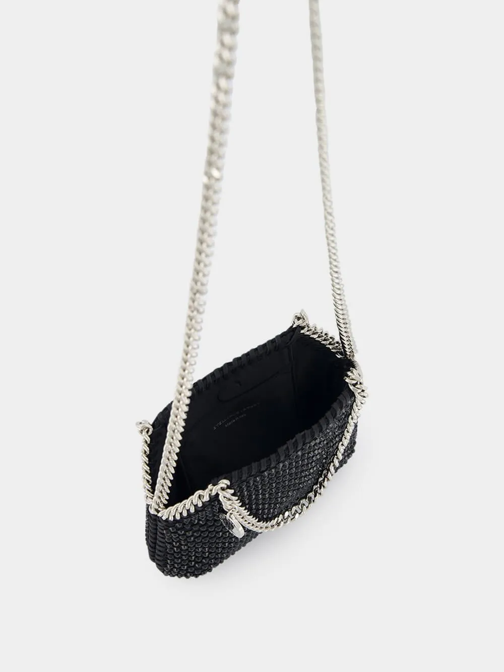 Falabella Mini Crystal-Embellished Satin And Mesh Shoulder Bag