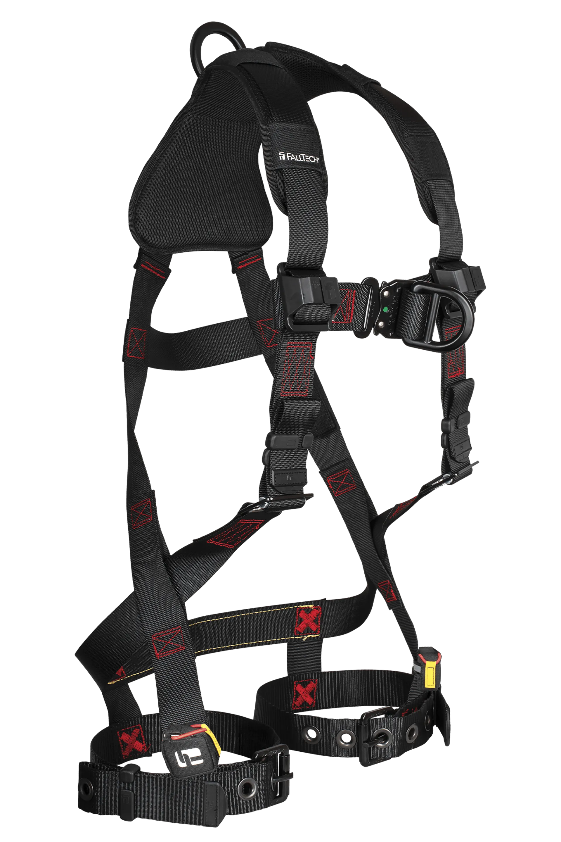 FallTech 8143BFD FT-Iron 2D Climbing Non-Belted Full Body Harness, Tongue Buckle Leg Adjustments