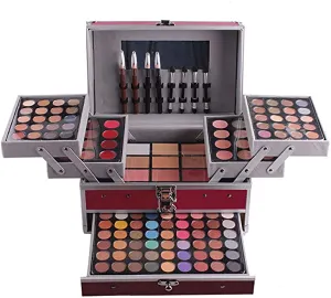 FantasyDay Pro 132 Colors All In One Ultimate Color Makeup Kit Carry All Trunk Cosmetic Contouring Palette (Concealer, Face Powder, Lipgloss, Blusher, Contour Shade, Eye Liner and Eyebrow powder) #1