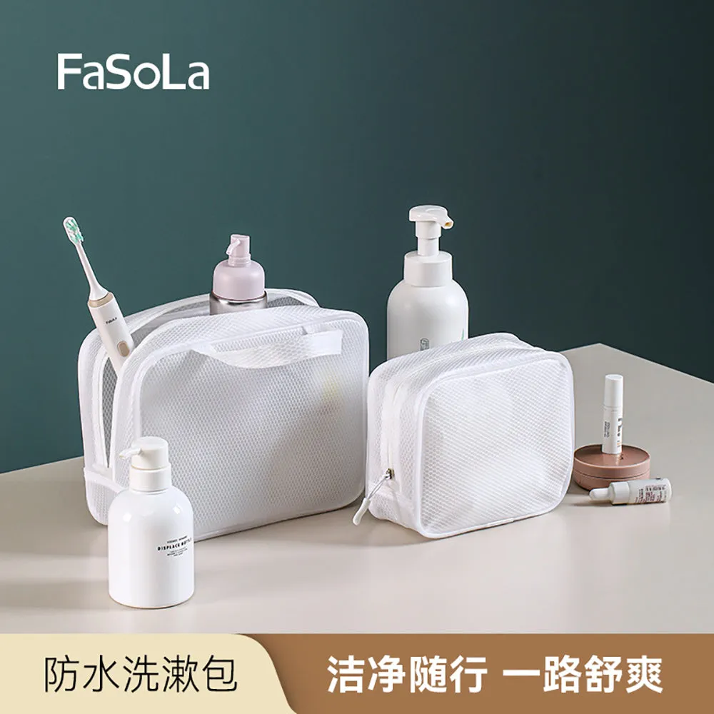 FaSoLa Waterproof Toiletry Bag - White, Large