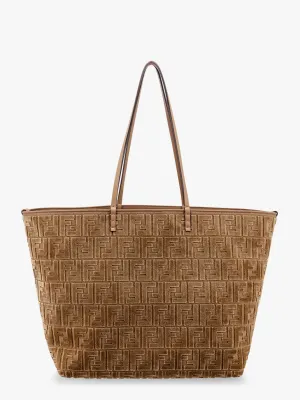 Fendi Roll Large Ff Jacquard Velvet Shopping Bag