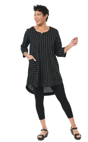 FINAL SALE CV326 Paloma Tunic Top in Kensington Stripe*