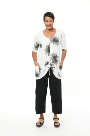 FINAL SALE SDM430 Murray Tunic Top in Ivory Scribble*