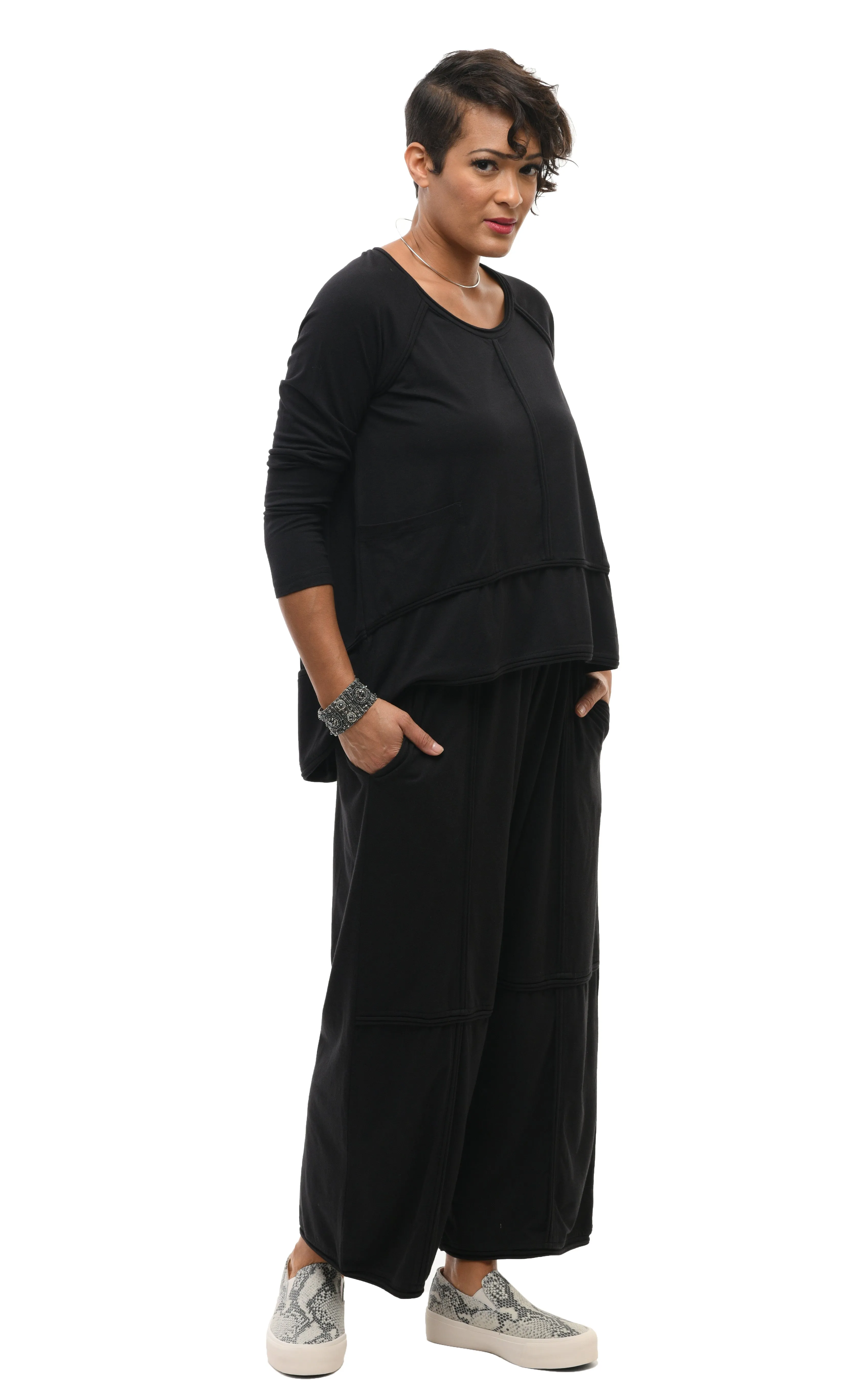 FINAL SALE SDM811 Presley Top in Black by Snapdragon & Twig*
