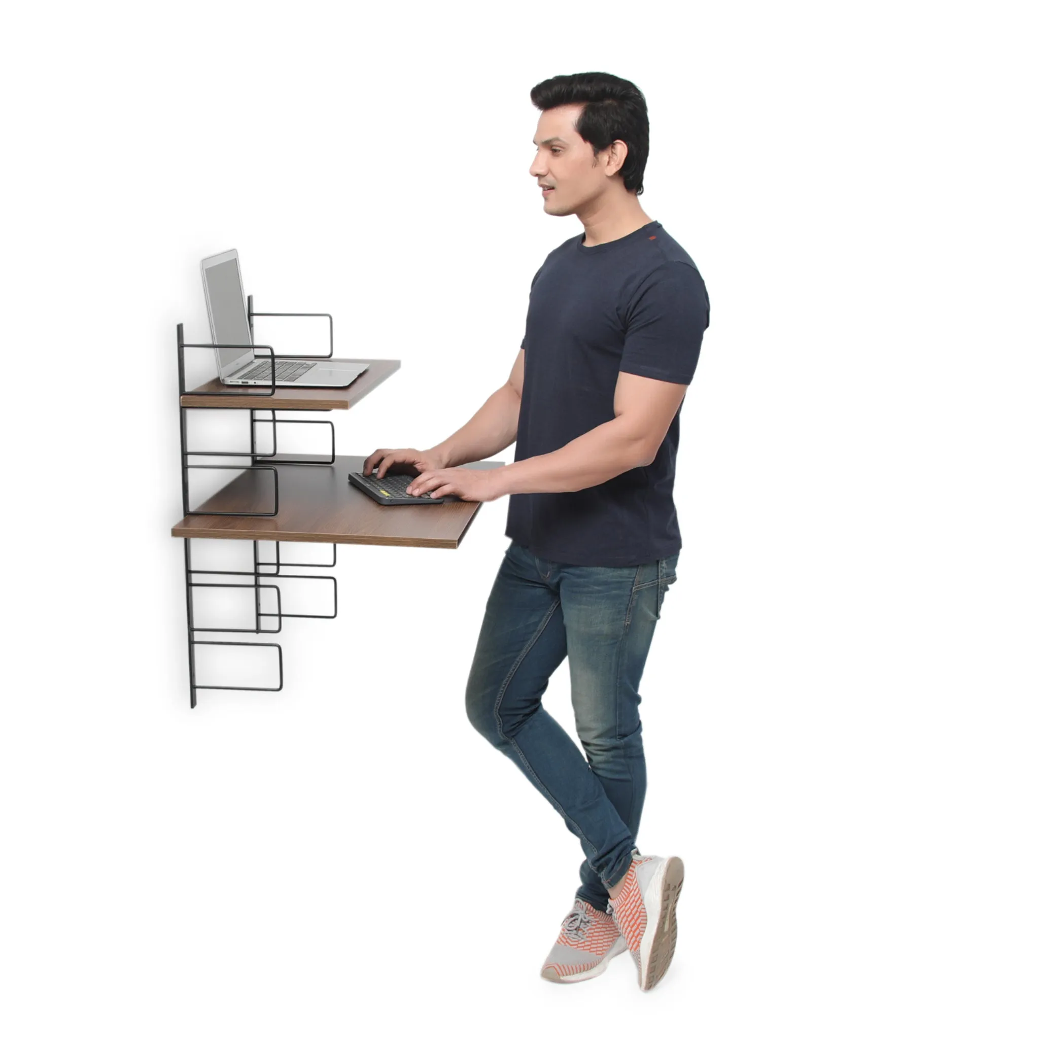 Fitizen Zen Height Adjustable Rack, Black & White FITI-153-BW