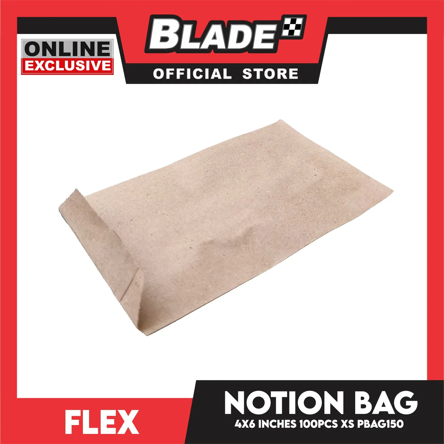 Flex Notion Bag Flat Bottom 100pcs XS 4x6 inches PBAG150 Kraft Paper Bag