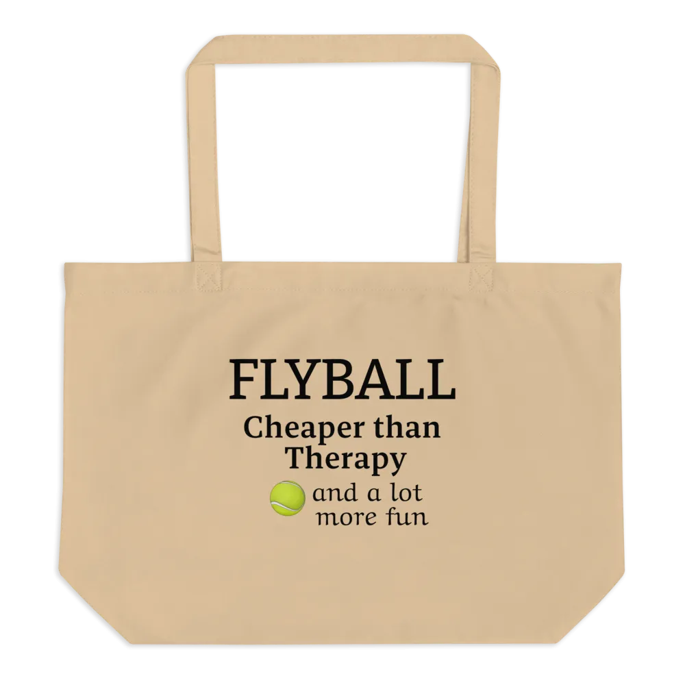 Flyball Cheaper than Therapy X-Large Tote/Shopping Bag