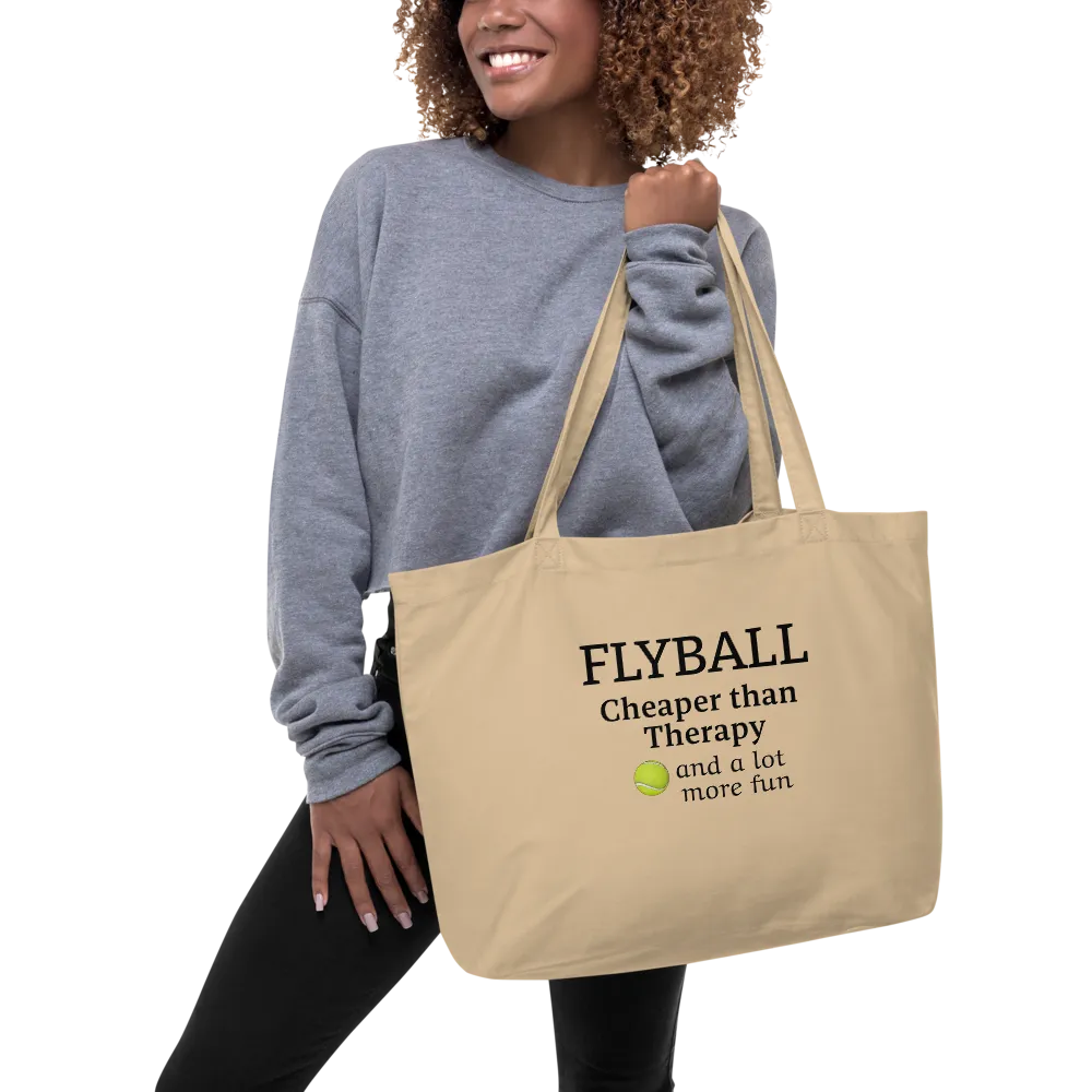 Flyball Cheaper than Therapy X-Large Tote/Shopping Bag