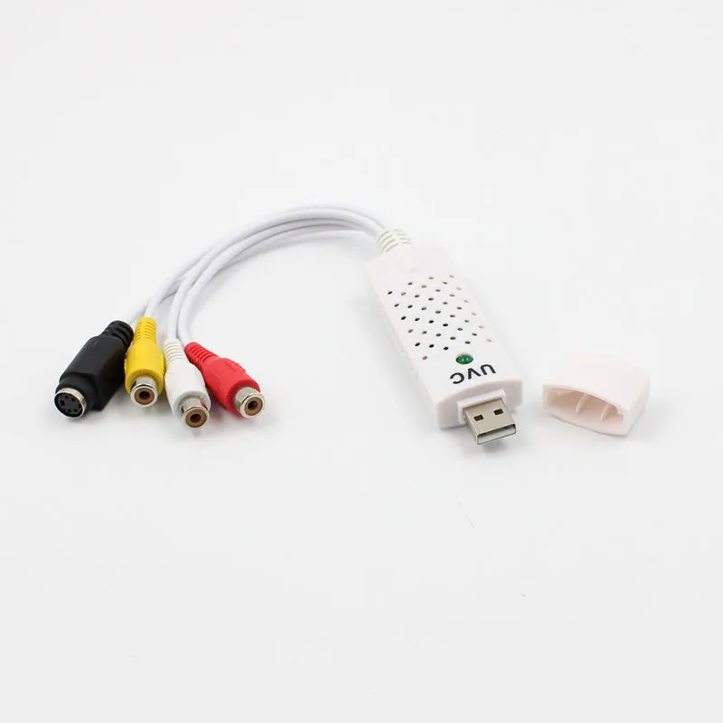 Free Drive USB Video Capture Card Support for WIN7 / 8/10 Linux for Mac white