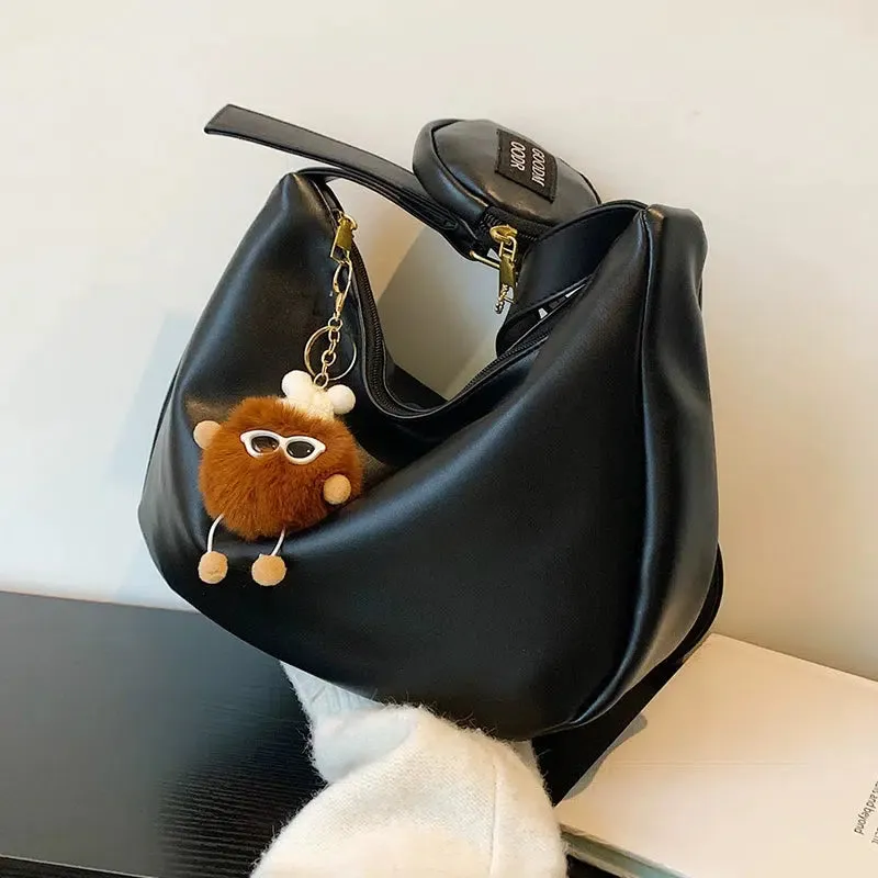 Fun Pom Keychain Shoulder Bag