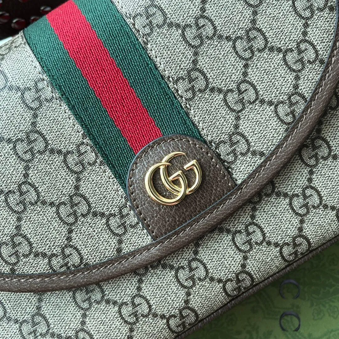 gg Ophidia gg Small Shoulder Bag Beige And Brown For Women, Women&#8217;s Bags 9.1in/23cm gg