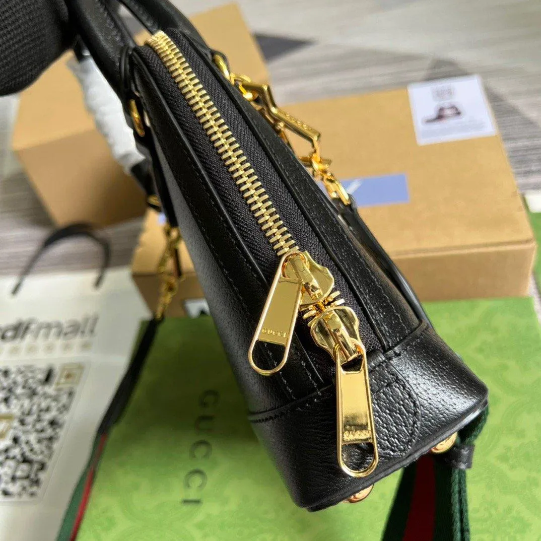 gg x Adidas Horsebit 1955 Mini Bag Black For Women, Women&#8217;s Bags 7.9in/20cm gg‎ 677212 U3ZDG 8726