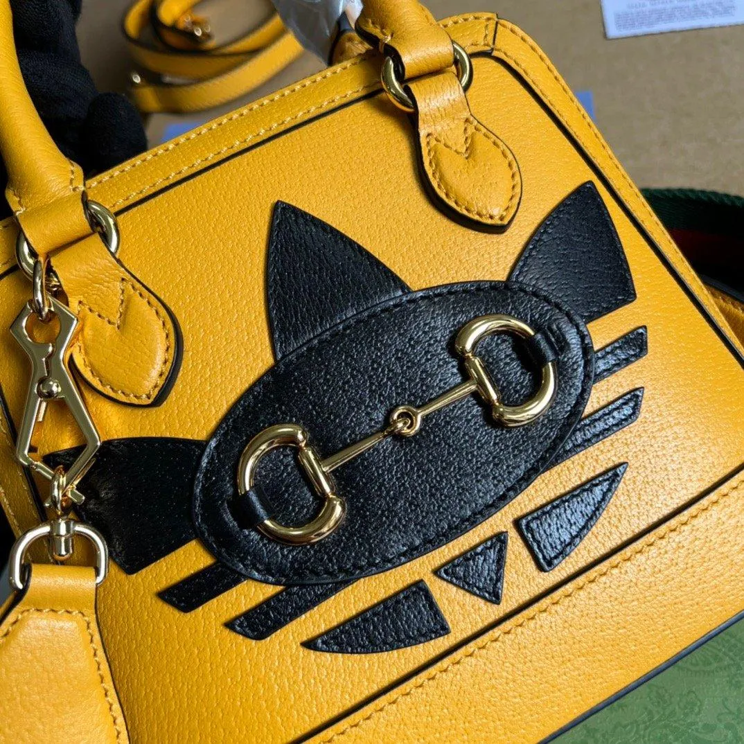 gg x Adidas Horsebit 1955 Mini Bag Yellow For Women, Women&#8217;s Bags 7.9in/20cm gg‎
