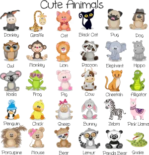 Gift Bags Cute Animal Collection