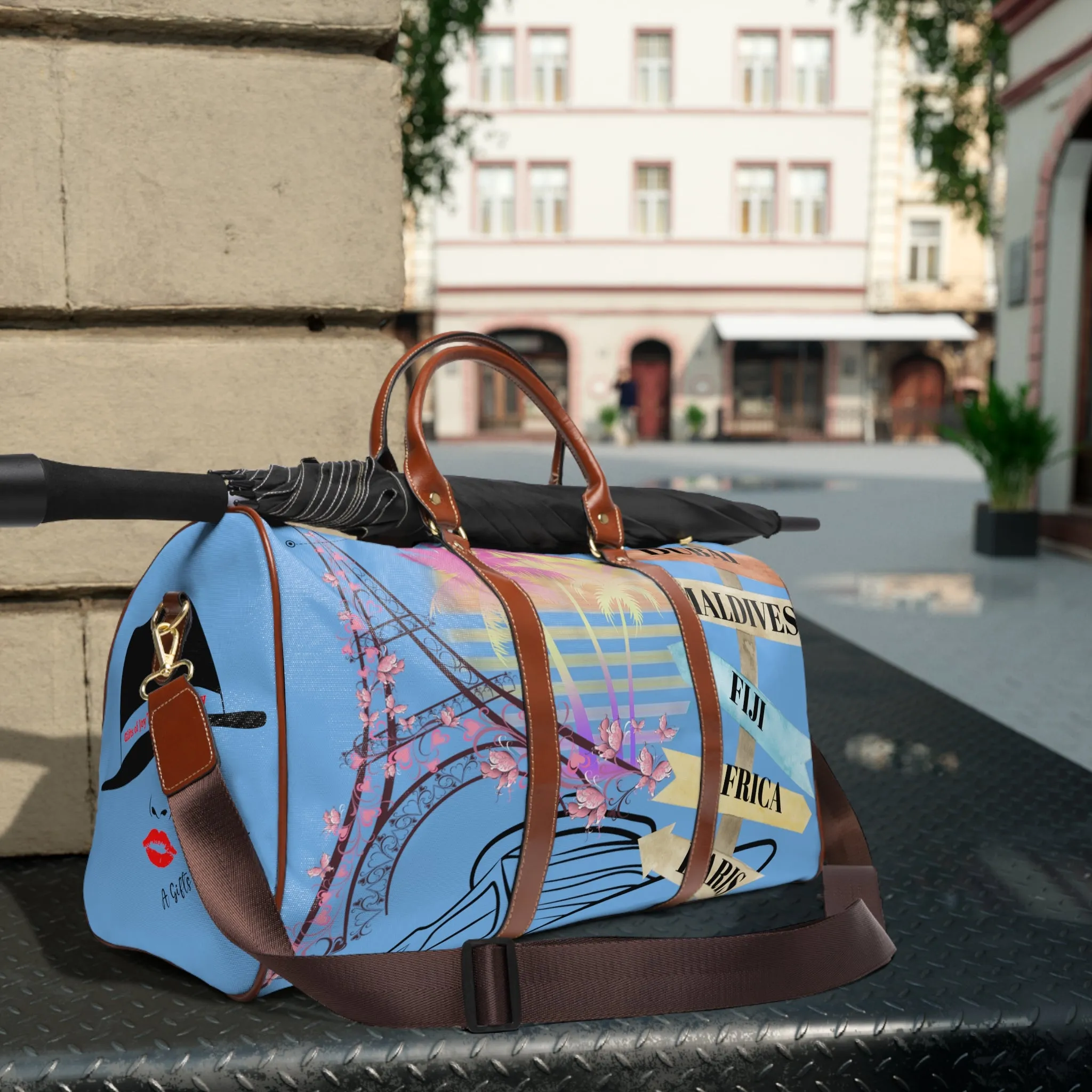 Gifts of Joy Blue Waterproof Travel Bag
