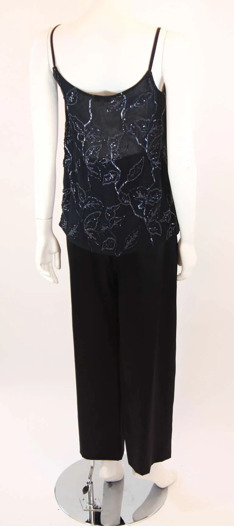 GIORGIO ARMANI Beaded Navy Evening Suit 3 pc Size 46