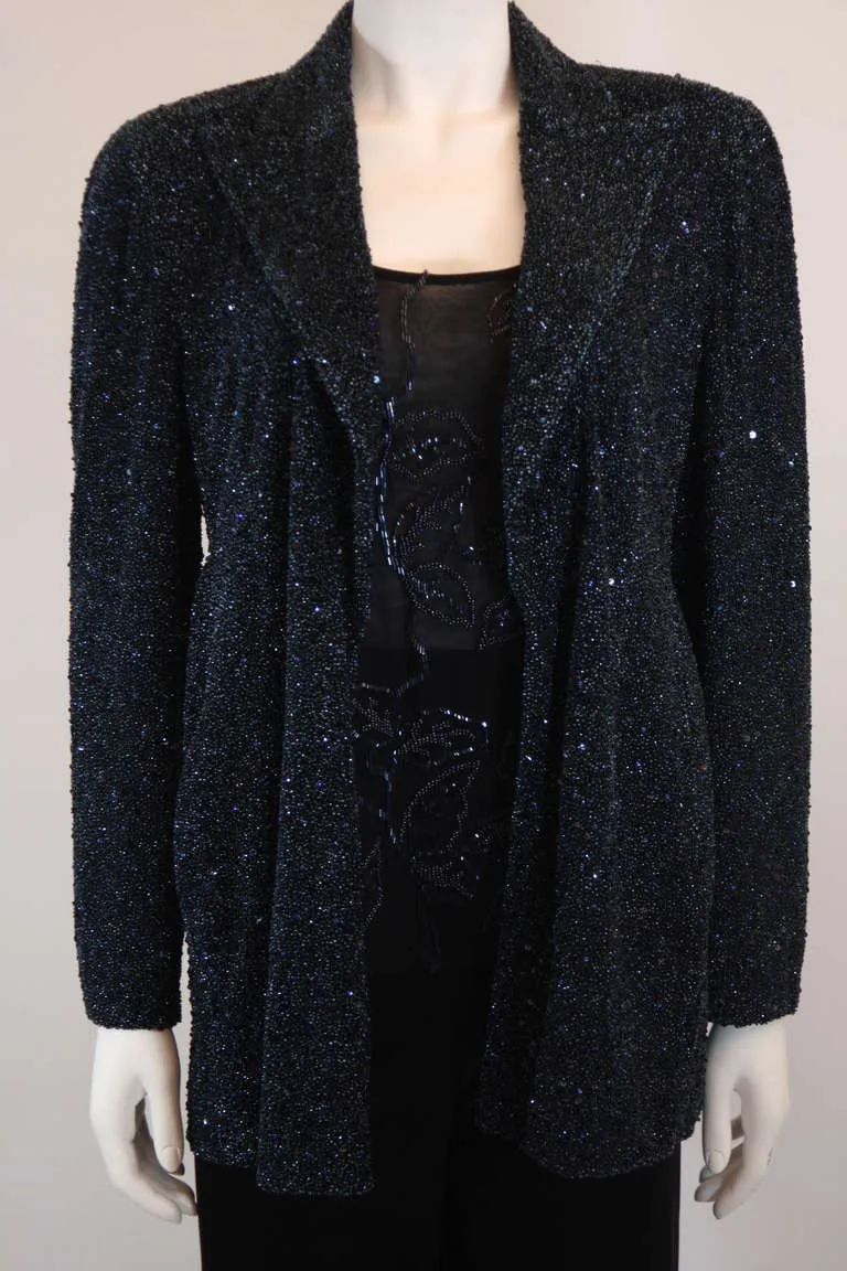 GIORGIO ARMANI Beaded Navy Evening Suit 3 pc Size 46