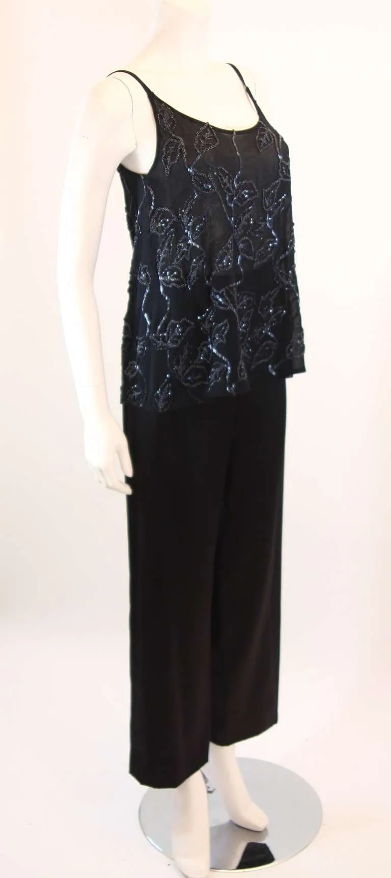 GIORGIO ARMANI Beaded Navy Evening Suit 3 pc Size 46