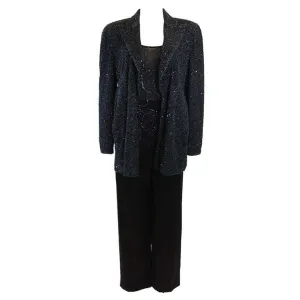GIORGIO ARMANI Beaded Navy Evening Suit 3 pc Size 46